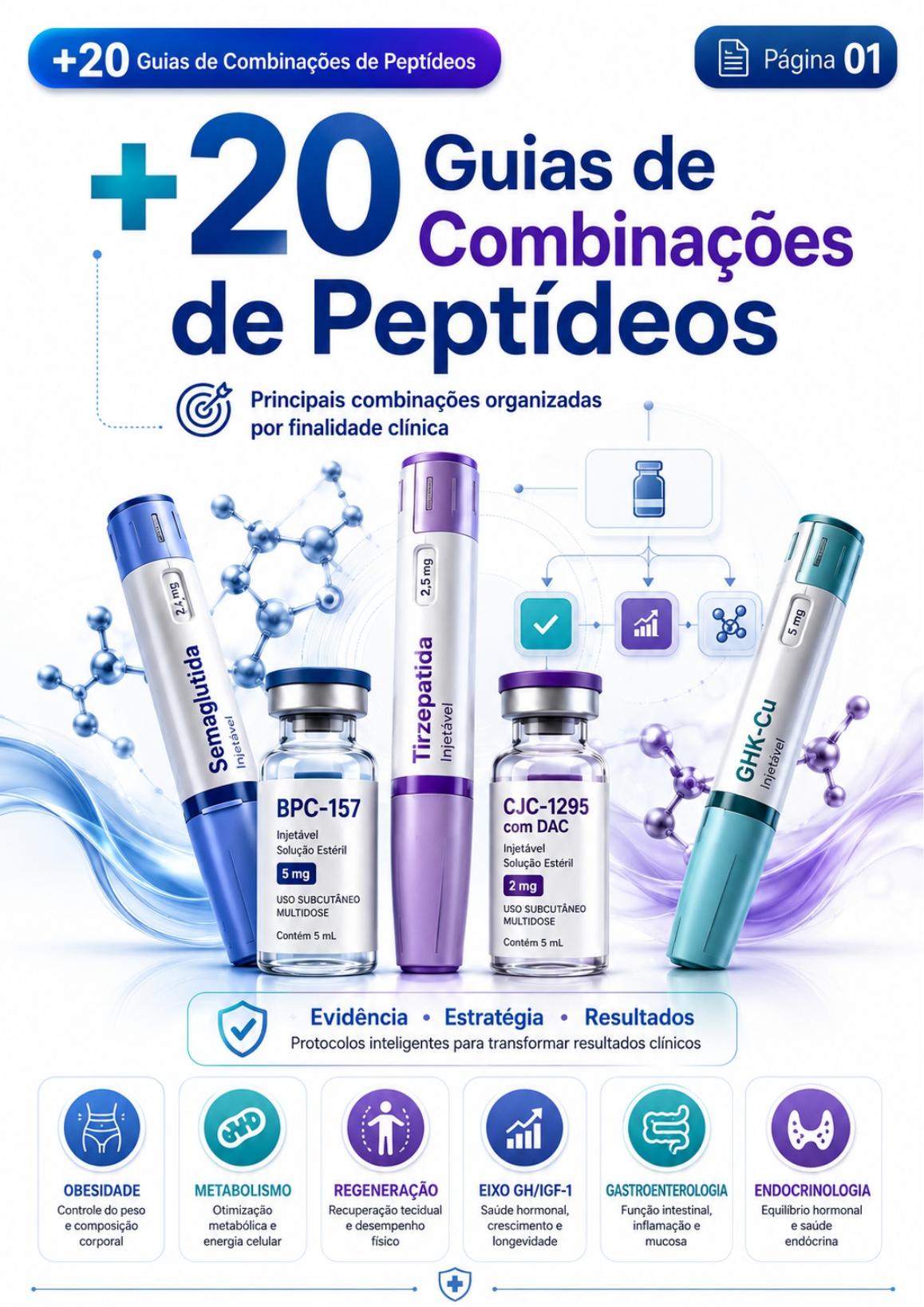 Capa — +20 Guias de Combinações de Peptídeos